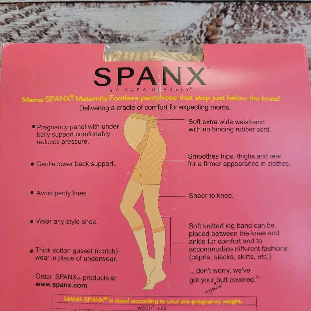 Mama SPANX Nude Maternity Footless Pantyhose Size A 007‎